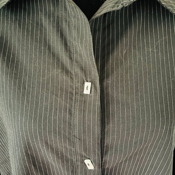 IC by Connie K Navy Blue Striped Tunic Blouse - Picture 2 of 5